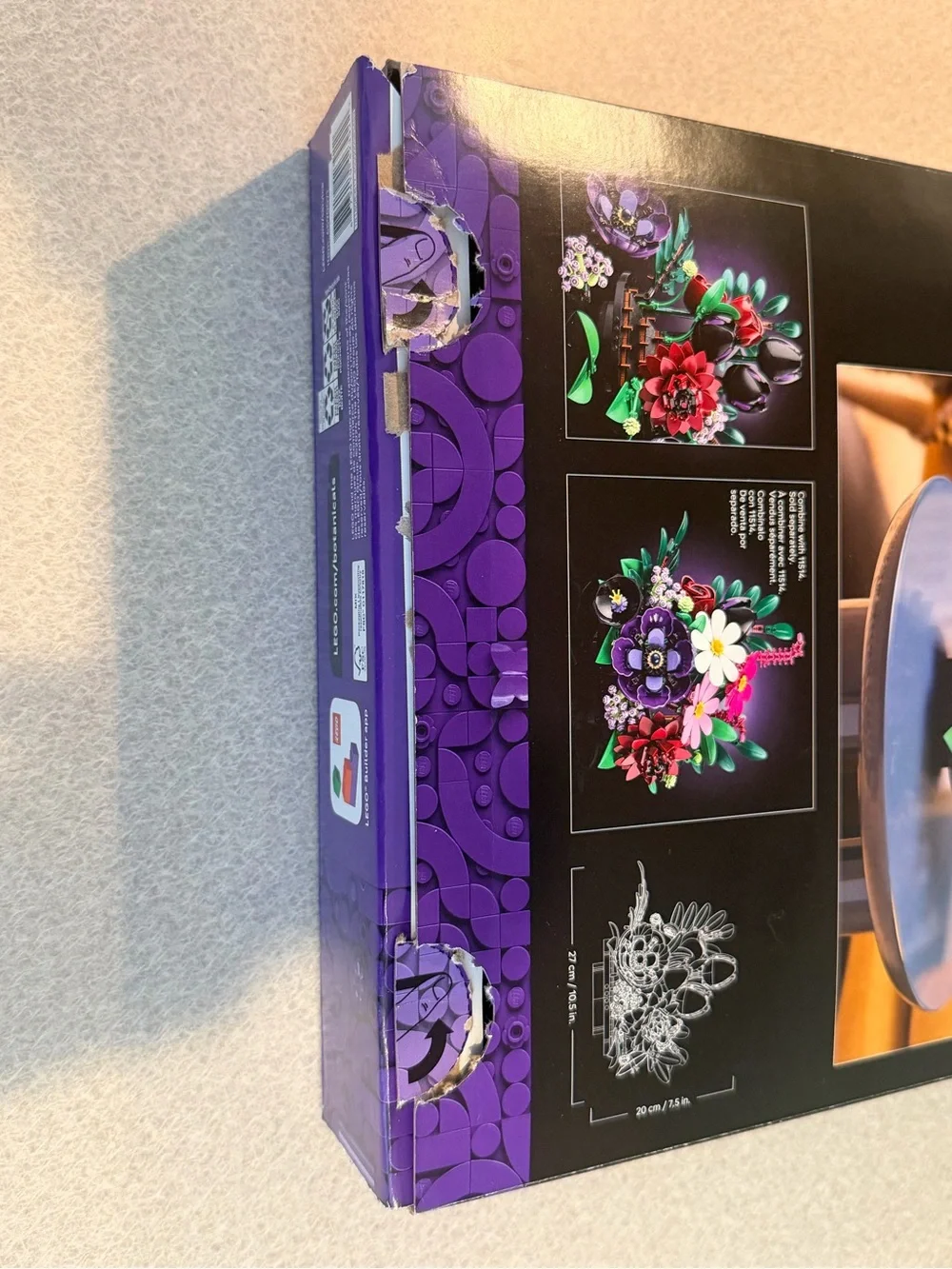 Lego Dark Flower Arrangement - EMPTY BOX ONLY COLLECTOR ITEM * FREE SHIPPING *